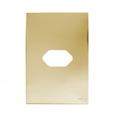 Placa p/ 1 Tomada 4x2 - Novara Glass Dourado